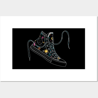 Capricorn high tops - Pastel &amp; black Posters and Art